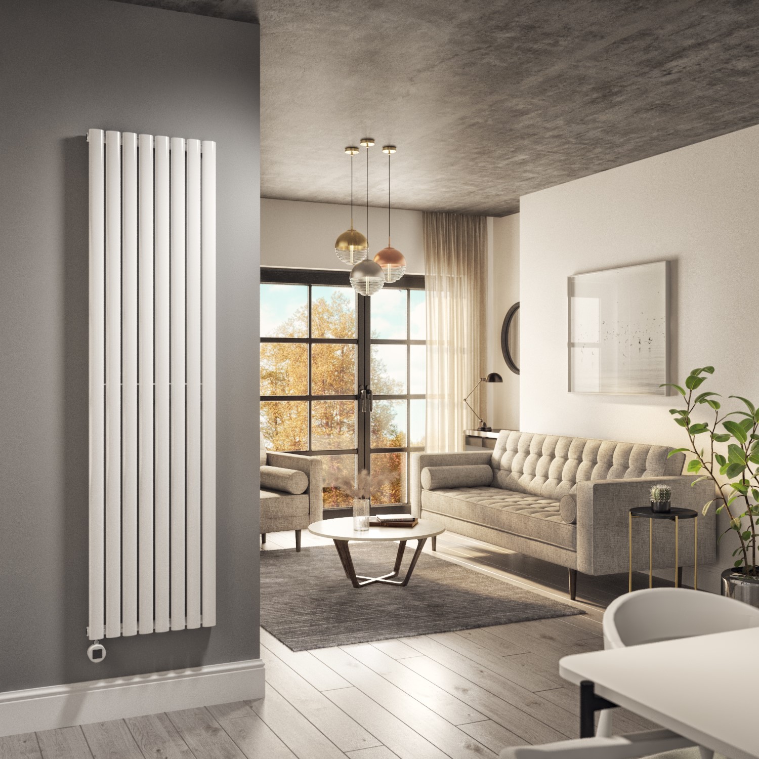 Wc Electric Radiator White Vertical Smart Electric Radiator with Wi-Fi Thermostat - 2400W ...
