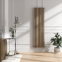 Sorrento Beige grey Vertical Oval Designer Radiator 1800x472mm Single Panel 3373 BTU