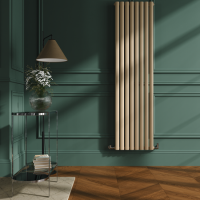 Sorrento Elk brown Vertical Oval Designer Radiator 1800x472mm Single Panel 3373 BTU