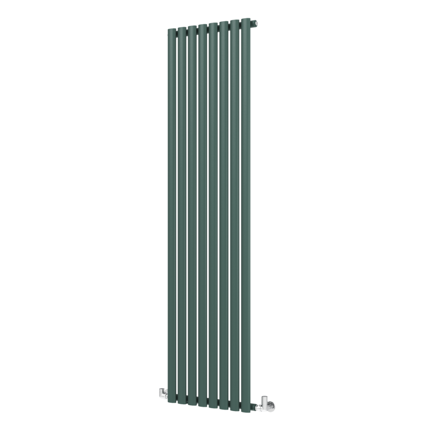 Sorrento Evergreen Vertical Oval Designer Radiator 1800x472mm Single Panel 3373 BTU