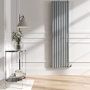 Sorrento Salt & Pepper Vertical Oval Designer Radiator 1800x472mm Single Panel 3373 BTU
