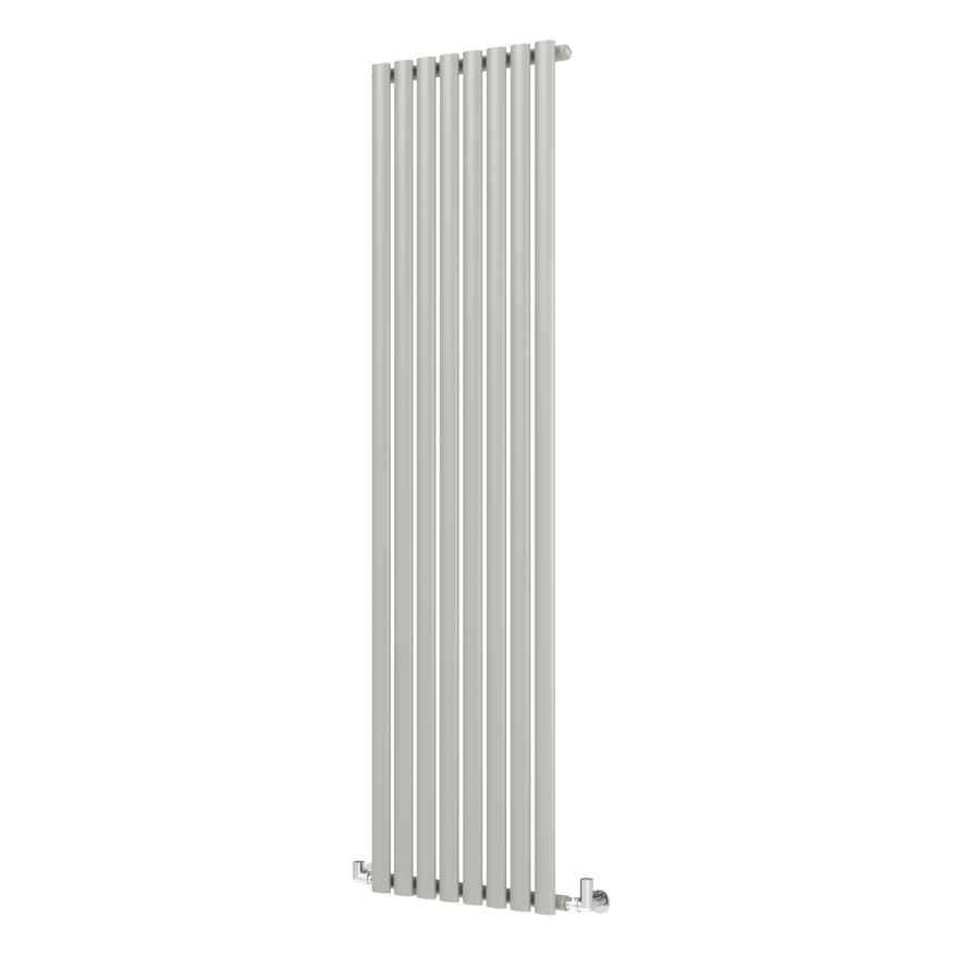 Sorrento Smoked Stone Vertical Oval Designer Radiator 1800x472mm Single Panel 3373 BTU