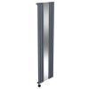 Anthracite Electric Vertical Designer Radiator 1.2kW with Mirror and Wifi Thermostat - H1800xW500mm - IPX4 Bathroom Safe