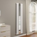 VSM6-1800-WCO Specchio White Vertical Oval Designer Radiator with Mirror 1800x500mm Single Panel 2680 BTU