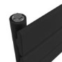 Riace Midnight Black Vertical Flat Towel Radiator 1200x450mm Single Panel 1621 BTU