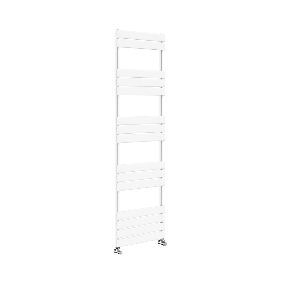 Riace White Vertical Flat Towel Radiator 1600x450mm Single Panel 2171 BTU