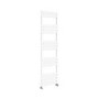 Riace White Vertical Flat Towel Radiator 1600x450mm Single Panel 2171 BTU