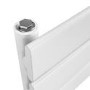 Riace White Vertical Flat Towel Radiator 1600x450mm Single Panel 2171 BTU