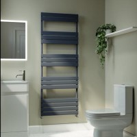 Riace Anthracite Vertical Flat Towel Radiator 1600x600mm Single Panel 2742 BTU Riace Anthracite Vertical Flat Towel Radiator 1600x600mm Single Panel 2742 BTU