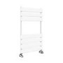 Riace White Vertical Flat Towel Radiator 650x400mm Single Panel 870 BTU