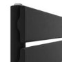 Riace Midnight Black Vertical Flat Towel Radiator 650x500mm Single Panel 1018 BTU
