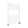 Riace White Vertical Flat Towel Radiator 650x500mm Single Panel 1018 BTU