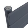 Riace Anthracite Vertical Flat Towel Rail Radiator 1000x600mm Single Panel 1712 BTU