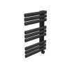Midnight Black Electric Towel Radiator 0.6kW with Wifi Thermostat - H650xW450mm - IPX4 Bathroom Safe