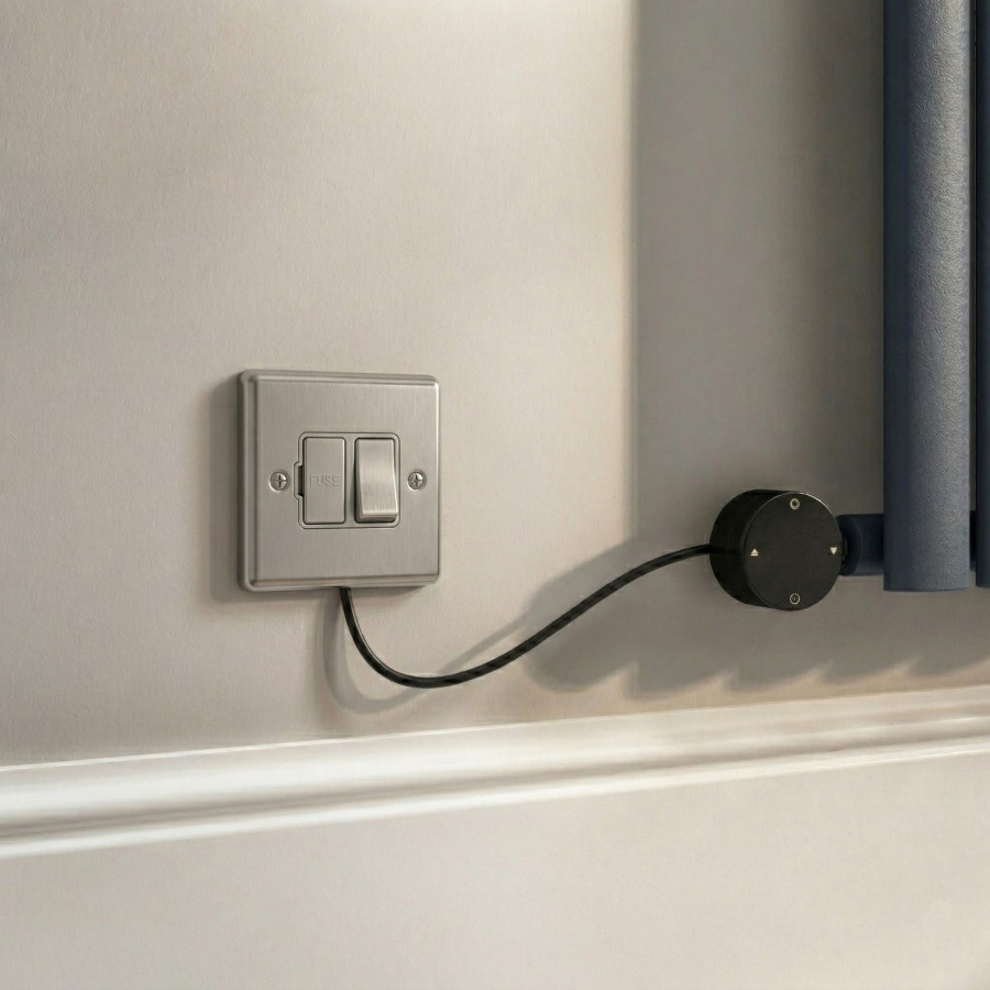 Midnight Black Smart Electric Towel Radiator with Wi-Fi Thermostat - 600W - H650xW450mm - Bathroom Safe