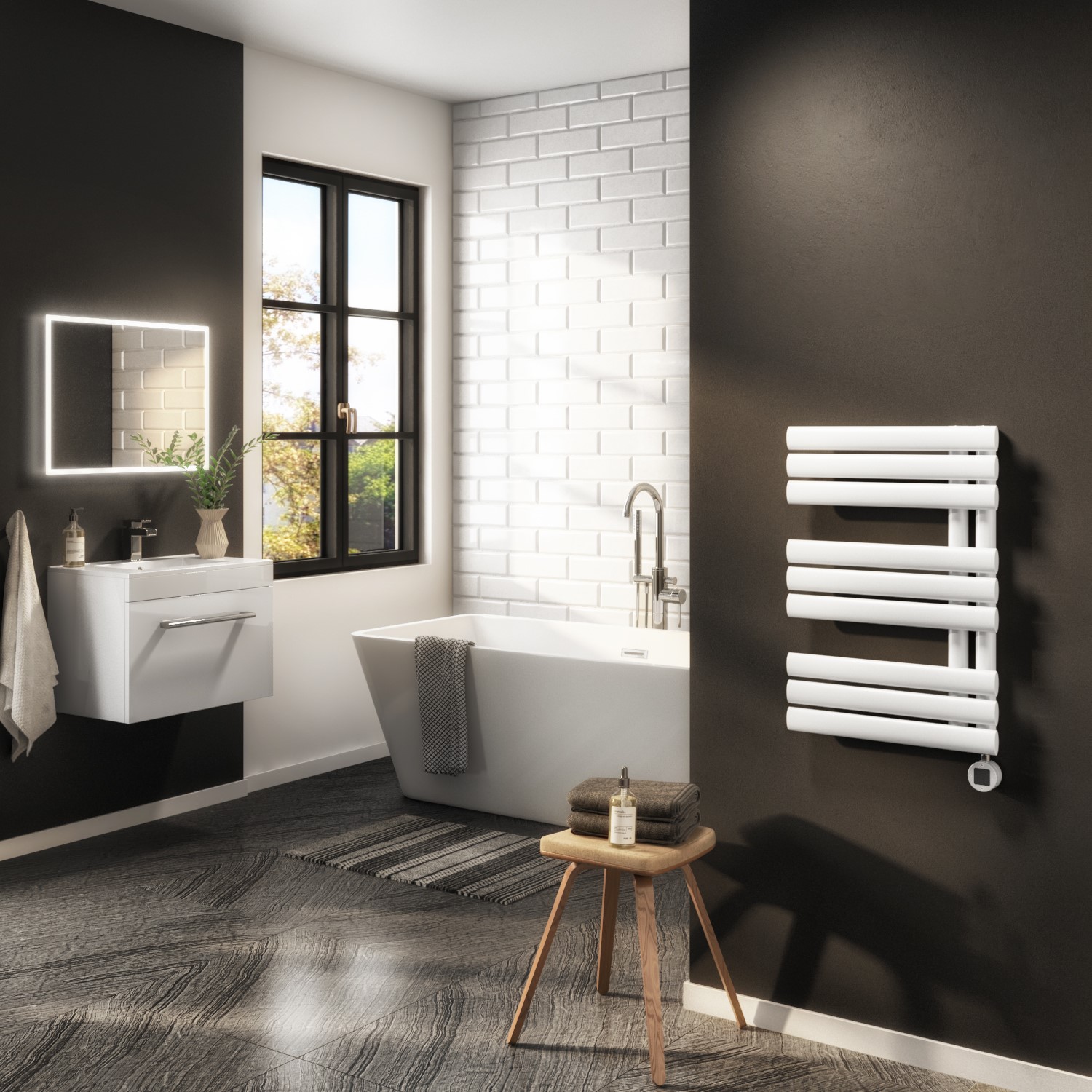 Gordon U2013 Flash Drying, Vertical, Electric, Heated Towel Rails