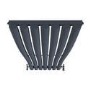 Onda Anthracite Vertical Oval Waved  Designer Radiator 1800x413mm Single Panel 2926 BTU