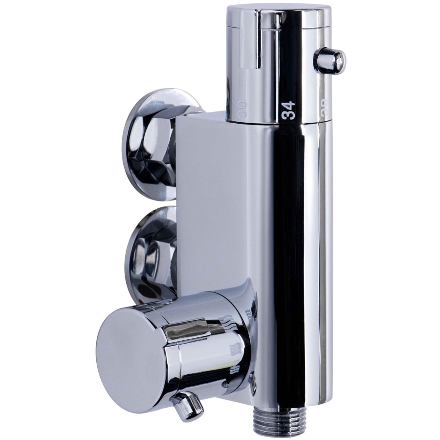 Vertical Thermostatic Bar Valve Excludes Shower Handset