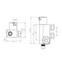 Vertical Thermostatic Bar Valve Excludes Shower Handset
