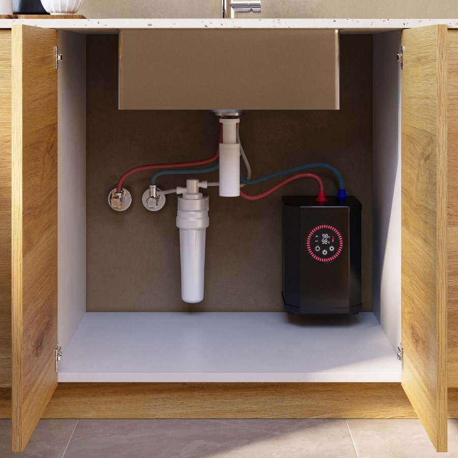 Black 4 in 1 Boiling Hot Kitchen Mixer Tap with 2.4L Boiler and Filter - Pronto Wallace