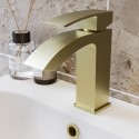 WAVEBBMBM Brushed Brass Mono Basin Mixer Tap - Wave