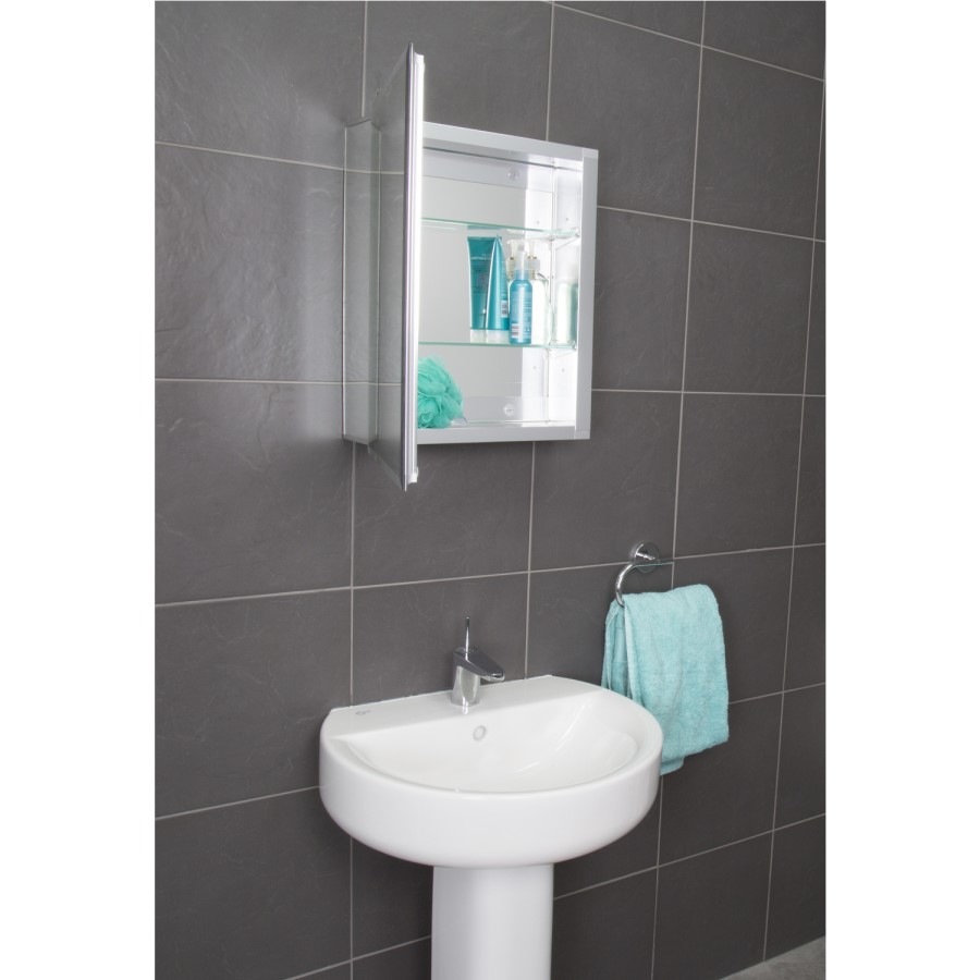 Mirrored Bathroom Wall Cabinet 405 x 510mm - Croydex