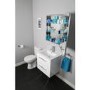 GRADE A1 - Croydex Langley Aluminium Single Door Mirror Cabinet