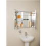 Croydex Chrome 2 Door Mirrored Bathroom Cabinet 765 x 660mm