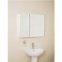 Croydex Chrome 2 Door Mirrored Bathroom Cabinet 765 x 660mm