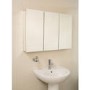 GRADE A1 - Aluminium Hang N Lock Mirrored Triple Door Bathroom Wall Cabinet 610 x 660mm -Croydex