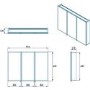 GRADE A1 - Aluminium Hang N Lock Mirrored Triple Door Bathroom Wall Cabinet 610 x 660mm -Croydex