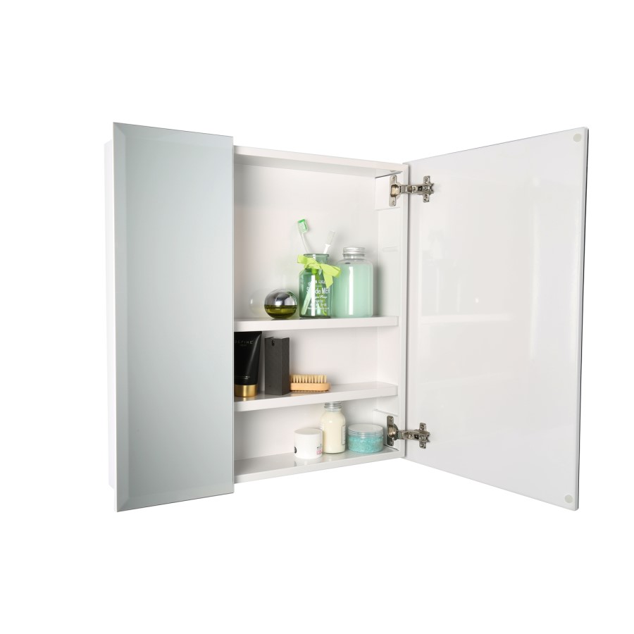 Croydex Chrome 2 Door Mirrored Bathroom Cabinet 610 x 610mm