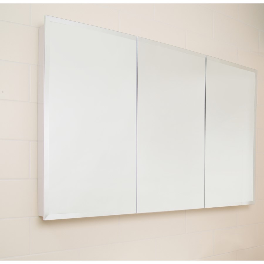 Croydex Westbourne Tri-View Steel Triple Door Mirror Cabinet
