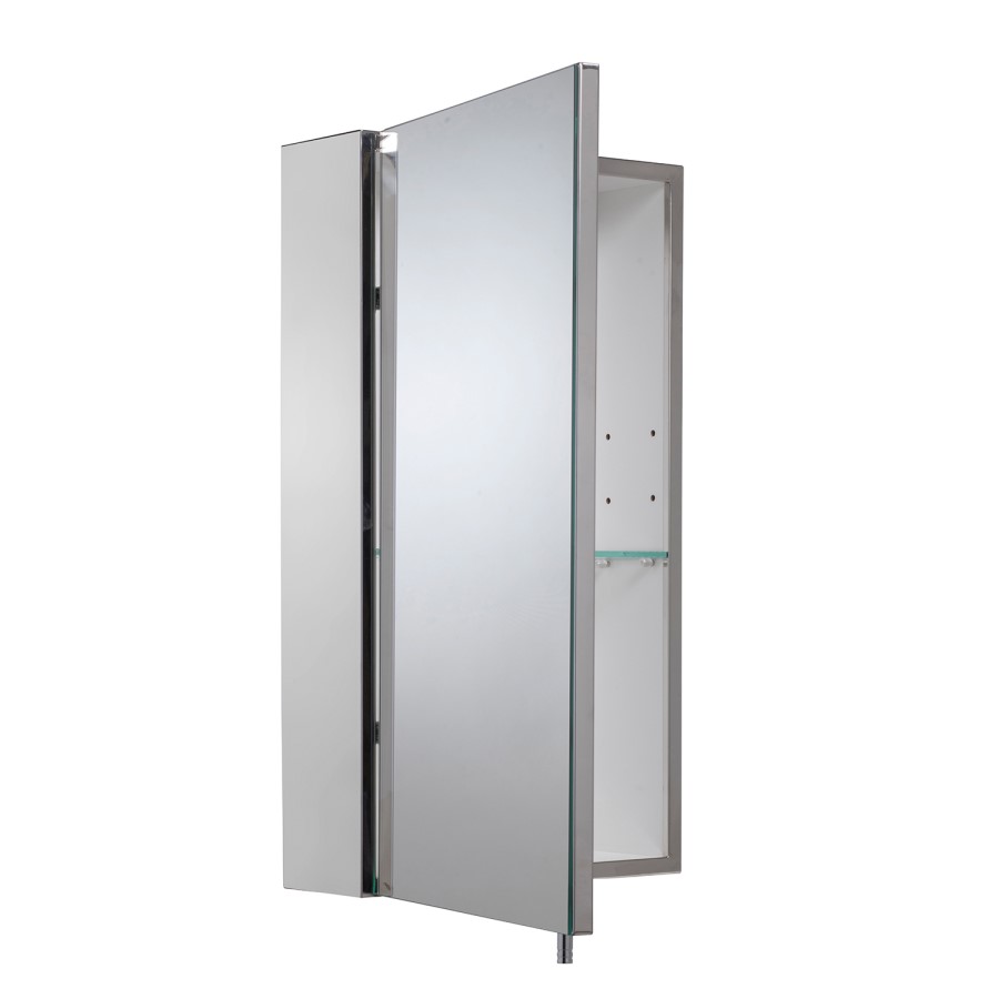 Croydex Chrome Mirrored Bathroom Cabinet 300 x 550mm