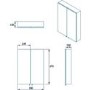 Steel Mirrored Wall Bathroom Wall Cabinet 500 x 6700mm - Croydex