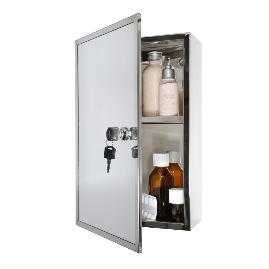 Croydex Trent Stainless Steel Lockable Medicine Better Bathrooms