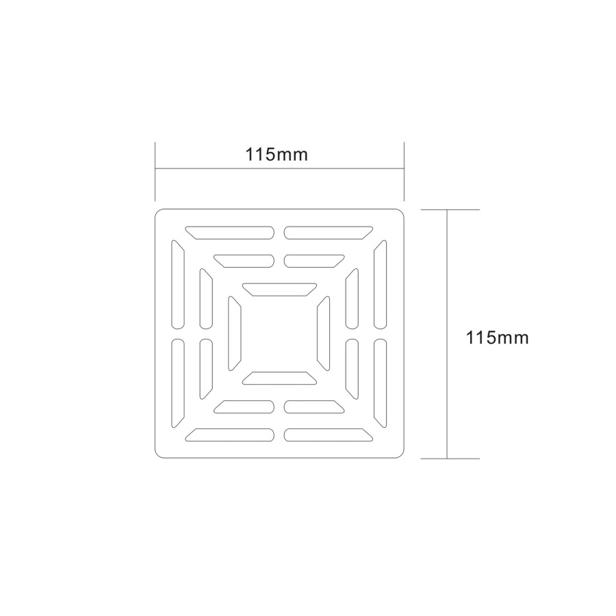 Brushed Brass Grate Waste Cover 115x115mm -Lagoon