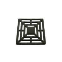 Matt Black Grate Waste Cover 115x115mm -Lagoon