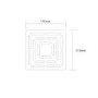Matt Black Grate Waste Cover 115x115mm -Lagoon