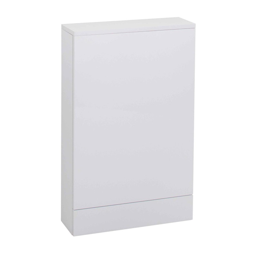 White Slimline WC Toilet Unit - Without Toilet - W490 x H780mm