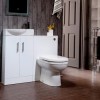 White Slimline WC Toilet Unit - Without Toilet - W490 x H780mm