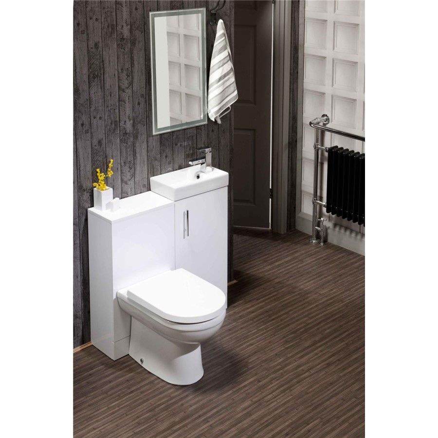 White WC Toilet Unit - Without Toilet - W410 x D780mm