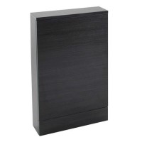 Black Slimline WC Toilet Unit - Without Toilet - W490 x H780mm