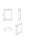 Oak Slimline WC Toilet Unit - Without Toilet - W490 x H780mm