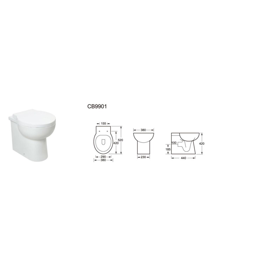Anise Back to Wall Toilet with Soft Close Seat