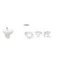 Anise Wall Mount Sink with Semi Pedestal - 1 Tap Hole