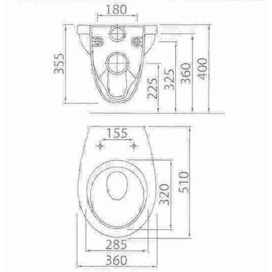 Wall Hung Toilet with Soft Close Seat - Paris