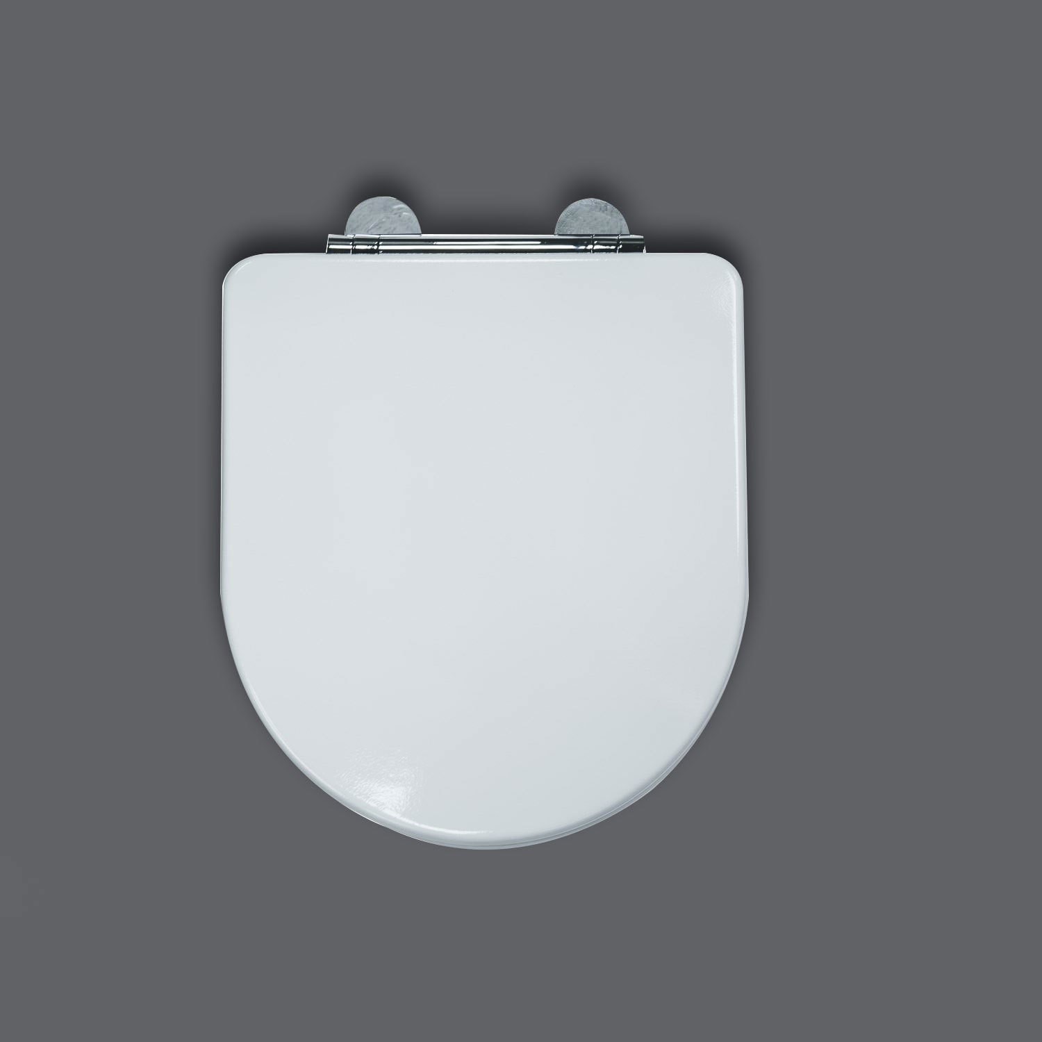 Croydex Eyre Flexi-Fix Anti-Bacterial D-Shape Toilet Seat White with Soft Close 