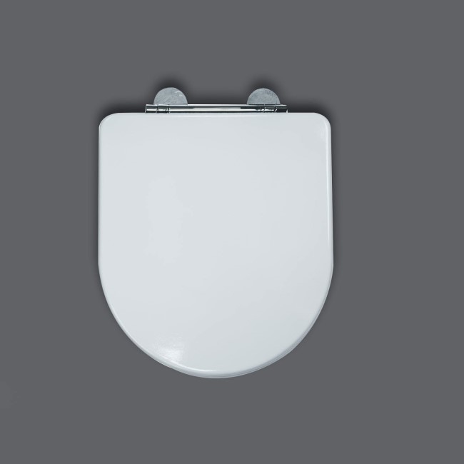 GRADE A1 Croydex Eyre D Shape Thermoset FlexiFix Toilet Seat