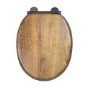 Croydex Ontario Anti-Bacterial Wooden Soft Close Toilet Seat with Quick Release